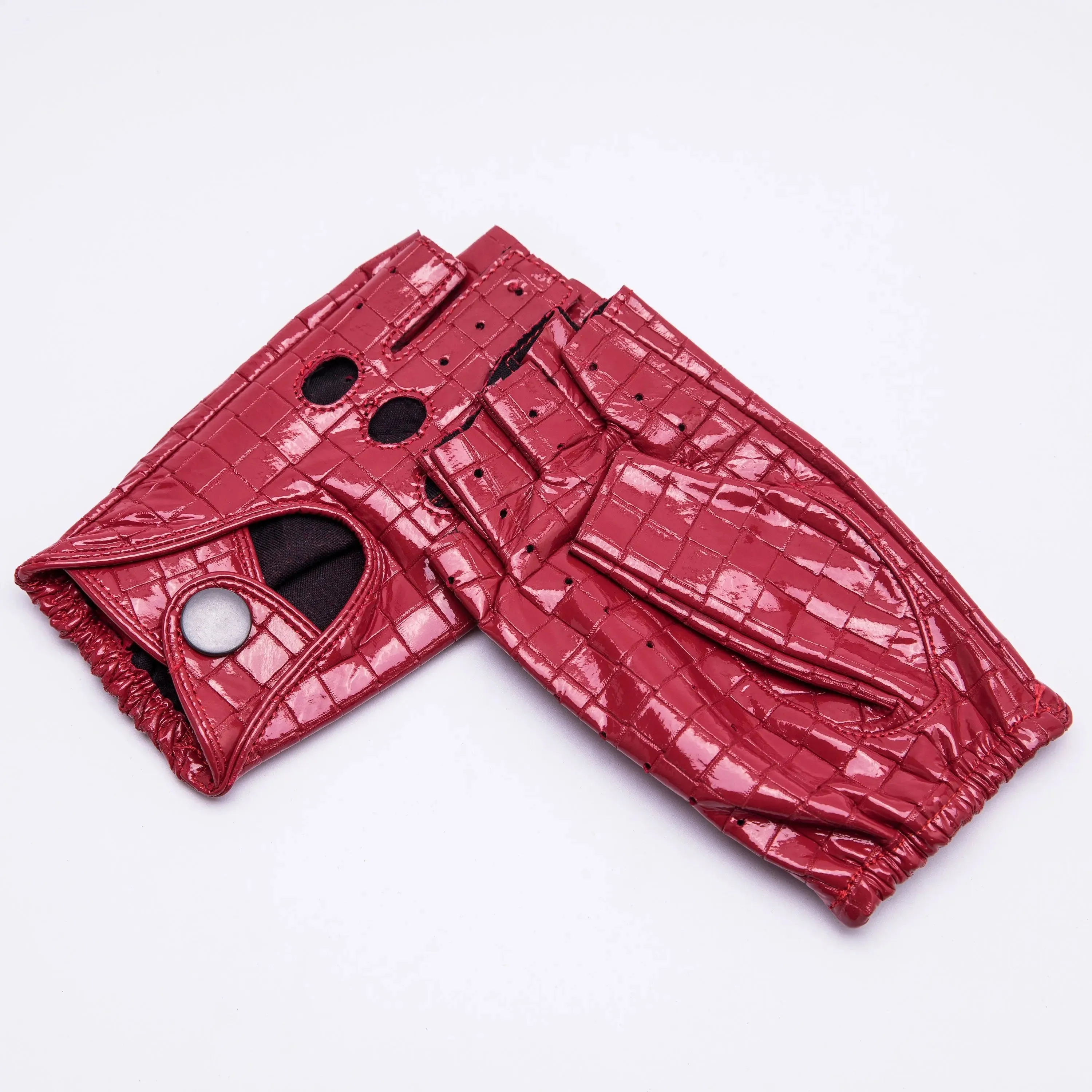 YISEVEN Women's Motorcycle Driving Fingerless Leather Gloves