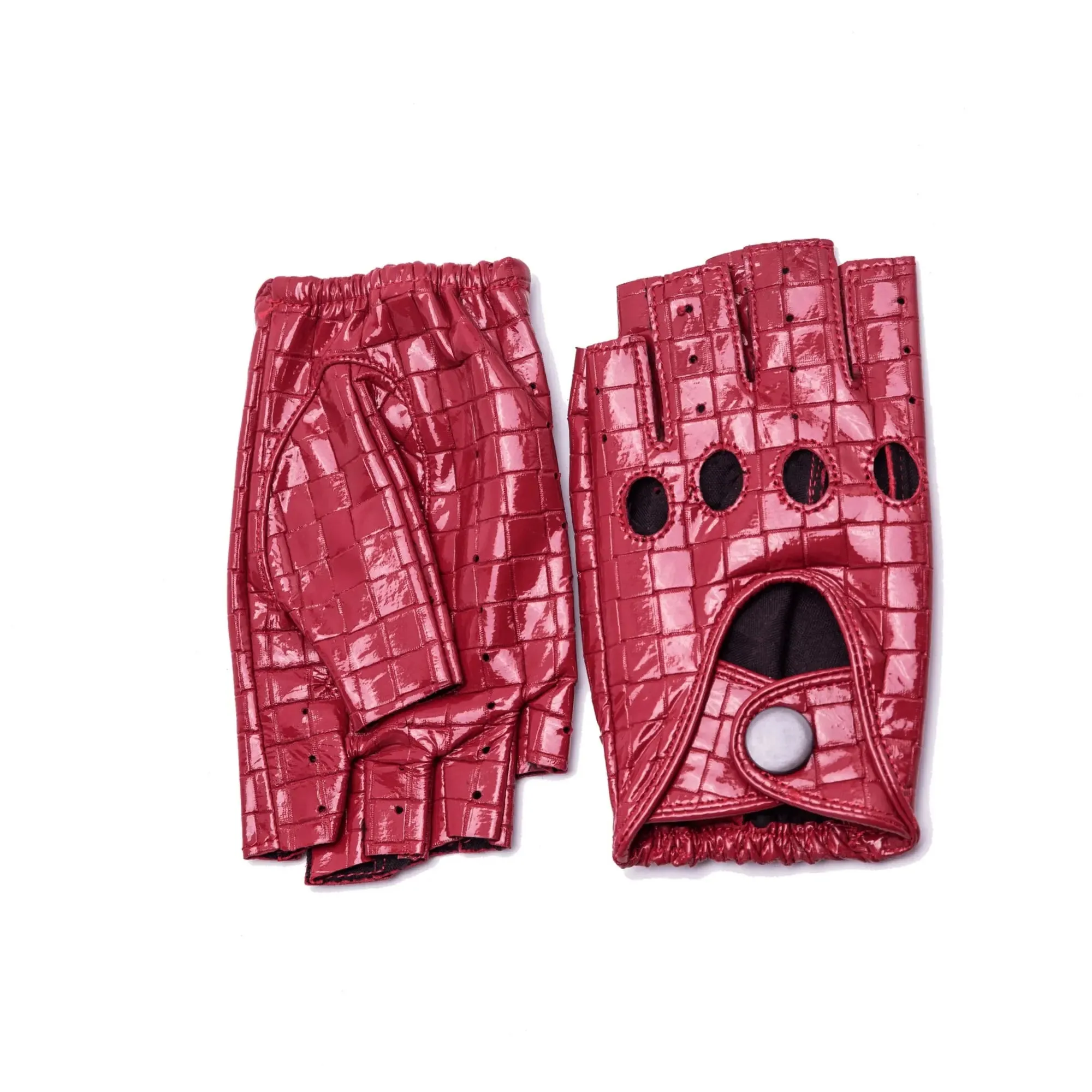 YISEVEN Women's Motorcycle Driving Fingerless Leather Gloves
