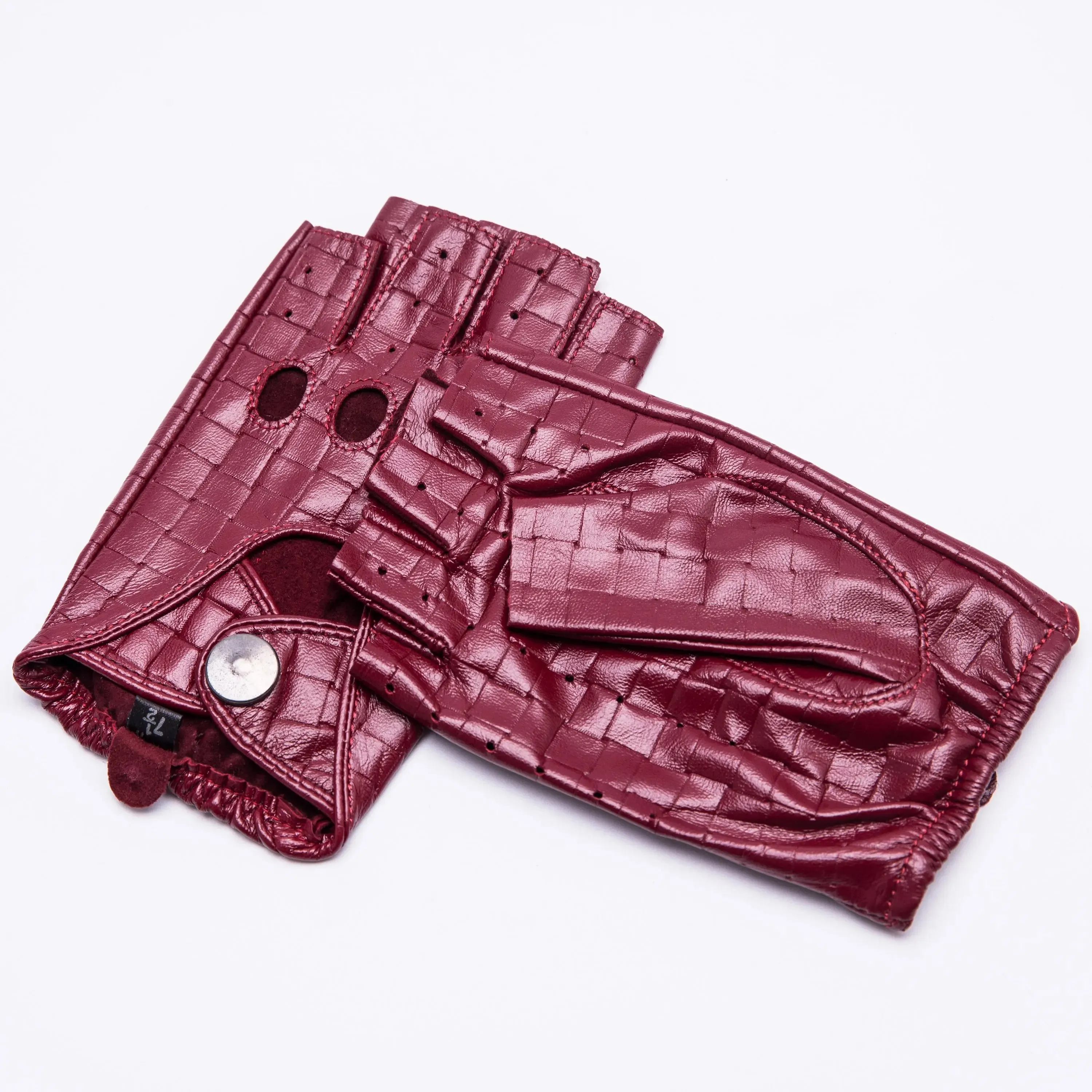 YISEVEN Women's Motorcycle Driving Fingerless Leather Gloves